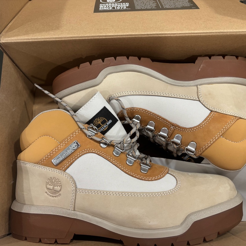 Timberland Men's Brown and Cream Boots